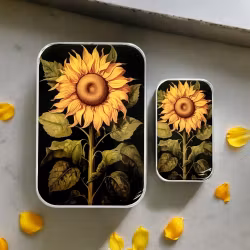 Firefly Notes Sunflower notions tin - Metallask med solros