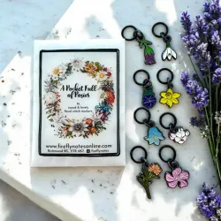 Firefly Notes Pocket full of posies markers - Stickmarkörer med blommor 8 st