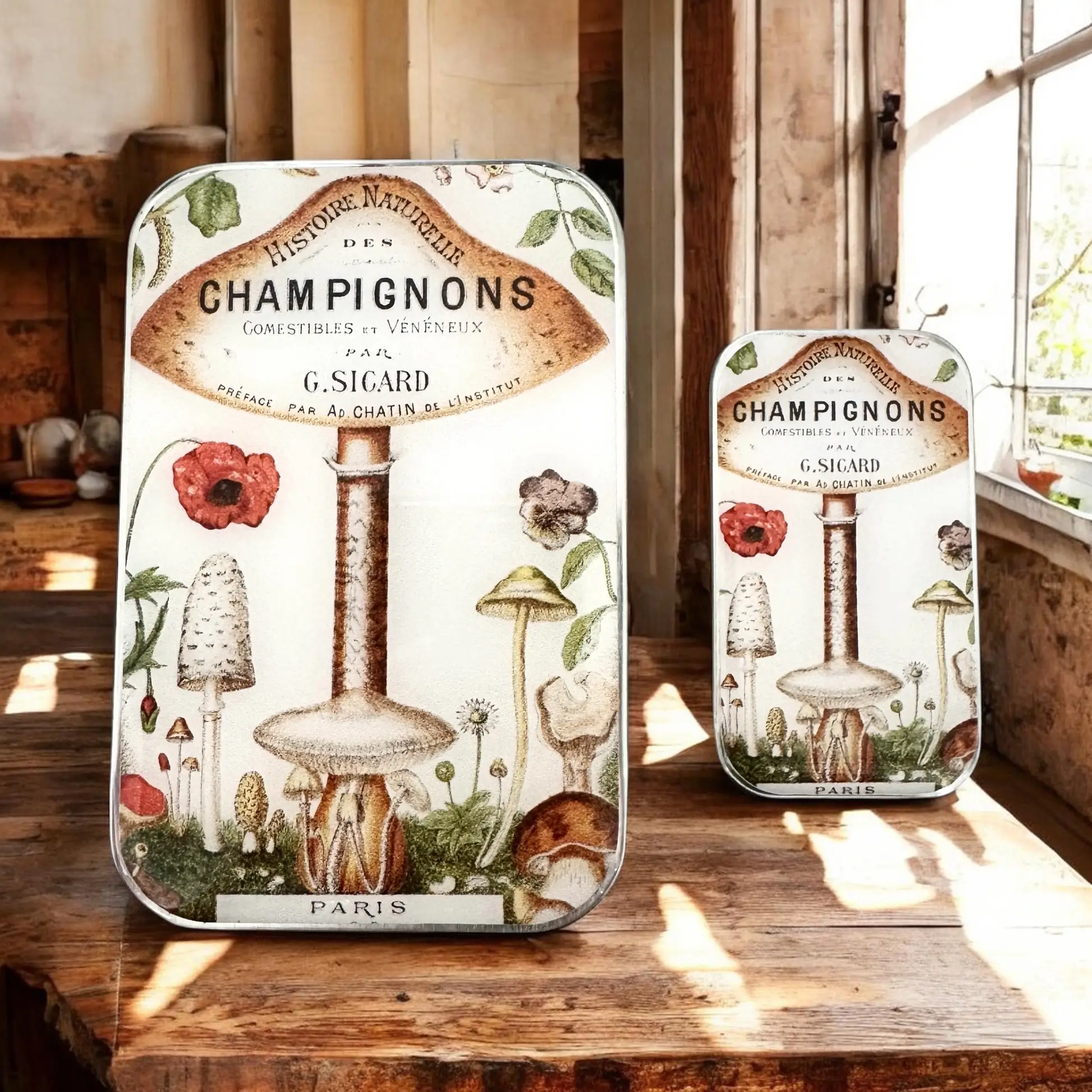 Firefly Notes Vinted mushroom notions tin - Metallask med svampar