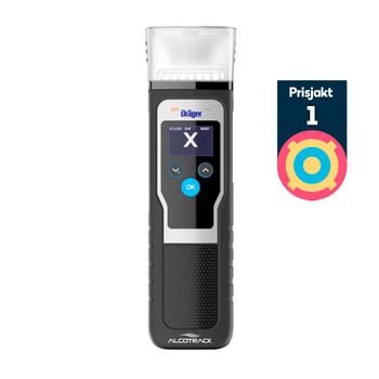 Dräger Alcotest® 5000 alkometer viser X (alkohol detekteret) eller ✓ (ingen alkohol detekteret) på et oplyst display
