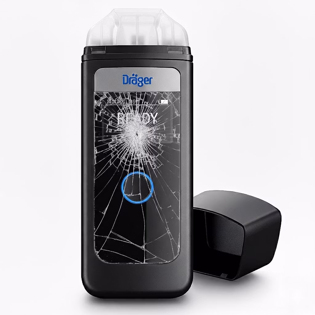 Skærmudskiftning - Dräger Alcotest 3000, 3820, 5000, 5510, 5820, 6810 og 6820