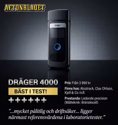 Dräger Alcotest® 4000 inkl. gratis nykalibrering. Fri frakt idag