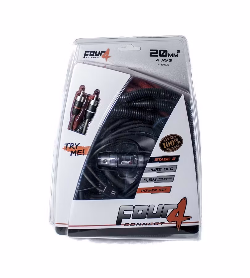 FOUR Connect 4-PKIT20 amplifier wiring kit 20mm2