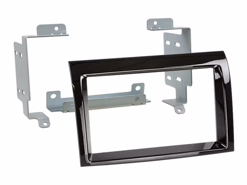 2-DIN facia plate Fiat / Citroen / Peugeot  ( glossy black )