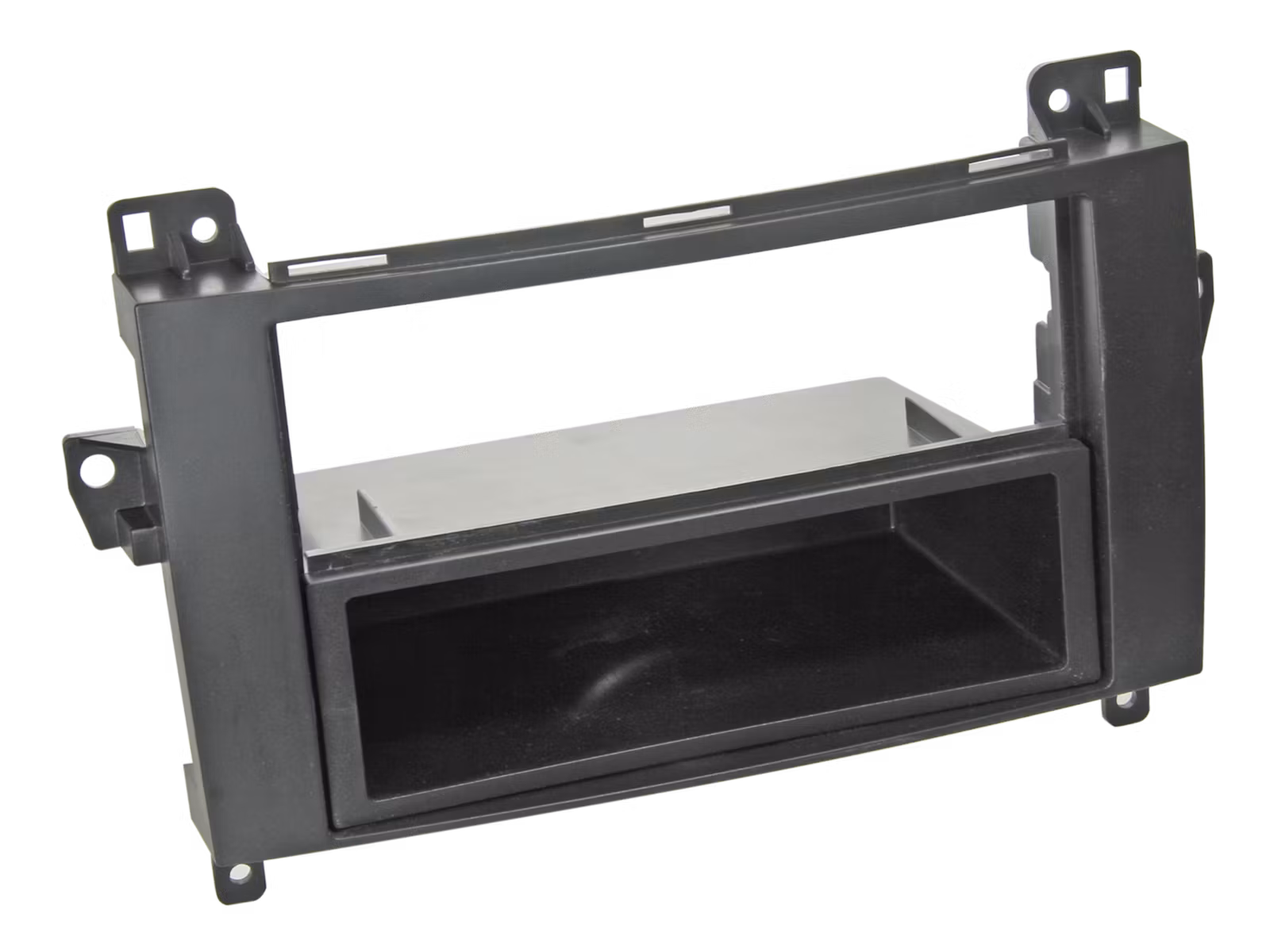 ACV 2-DIN facia plate with pocket Mercedes black 100650