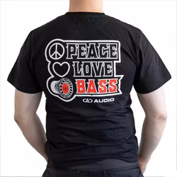 DD T-shirt L love,peace&bass
