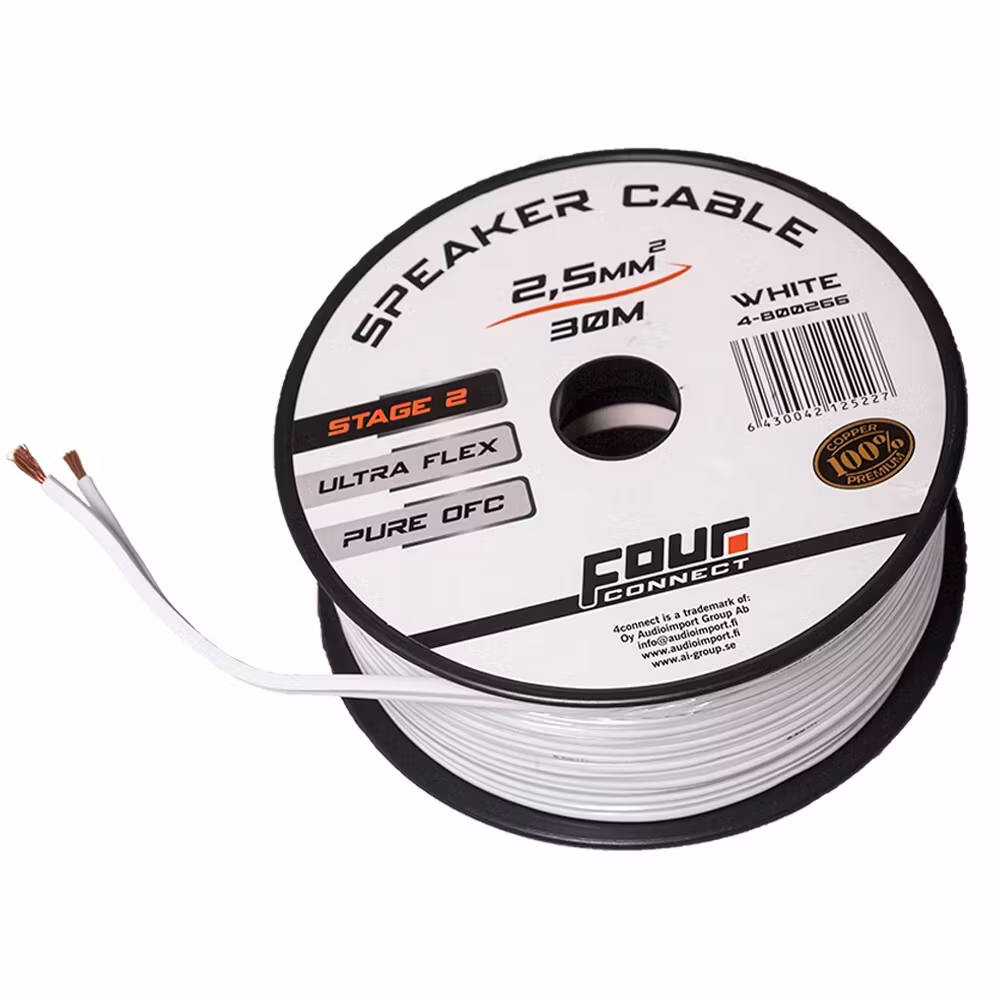 FOUR Connect 4-800266 OFC-minispool white 2x2.5mm2, 30m