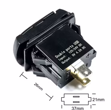 FOUR Connect 4-600157 waterprof USB-charger with voltage display