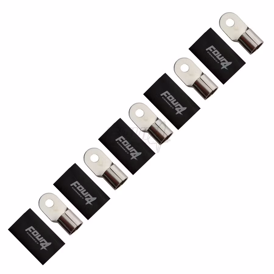 FOUR Connect 4-690975 M8 ring terminal 70-100 mm², 5x black