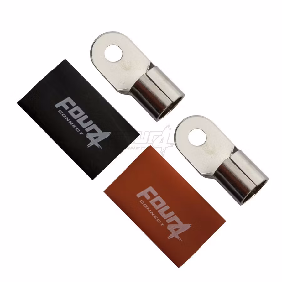 FOUR Connect 4-690973 M8 ring terminal 70-100mm², 1x black and 1x red