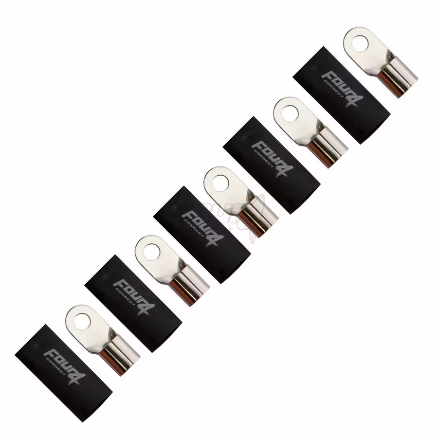 FOUR Connect 4-690964 M8 ring terminal 50mm², 5x black