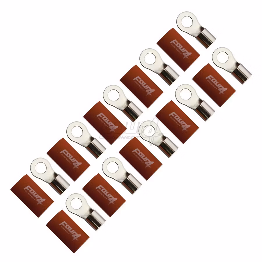 FOUR Connect 4-690942 M8 ring terminal 20mm², 10x red