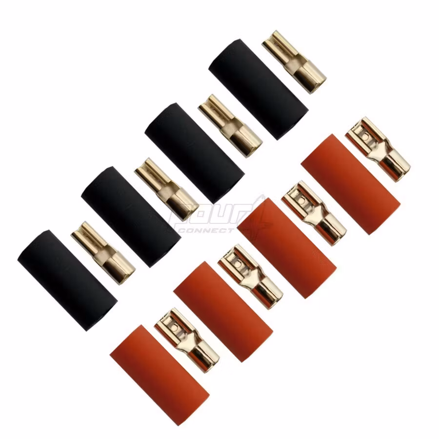 FOUR Connect 4-690753 flat connector 6.0mm2 - 2x2.8mm/2x4.8mm red + 2x2.8mm/2x4.8mm black