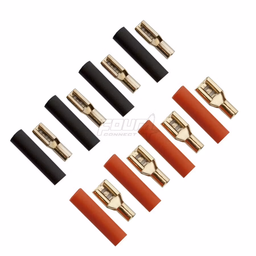 FOUR Connect 4-690752 flat connector 2.5mm2 - 2x2.8mm/2x4.8mm red + 2x2.8mm/2x4.8mm black