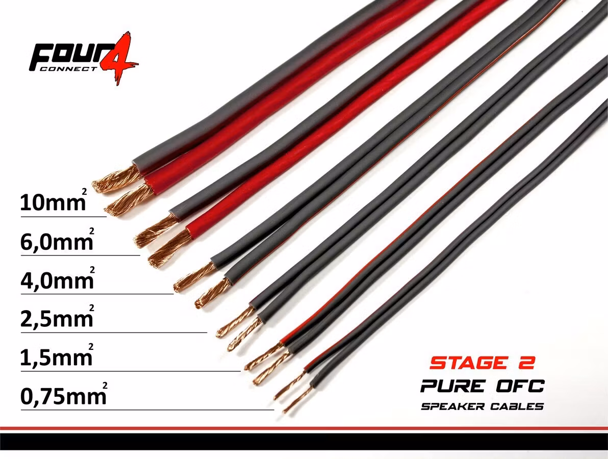 FOUR Connect 4-800234 STAGE2 OFC speaker cable 2x2.5mm2 minispool 15m