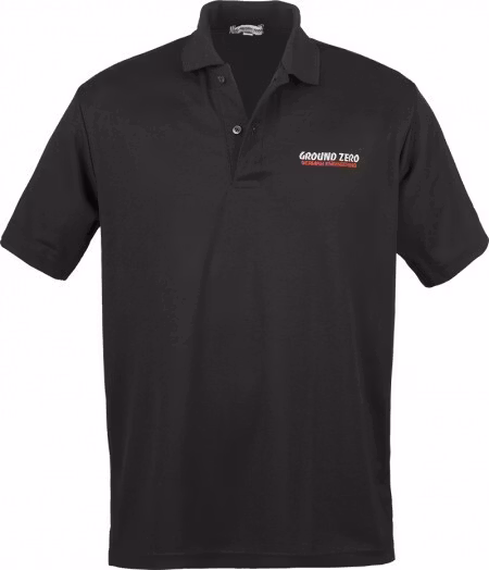 Ground Zero Black polo shirt with GZ logo M