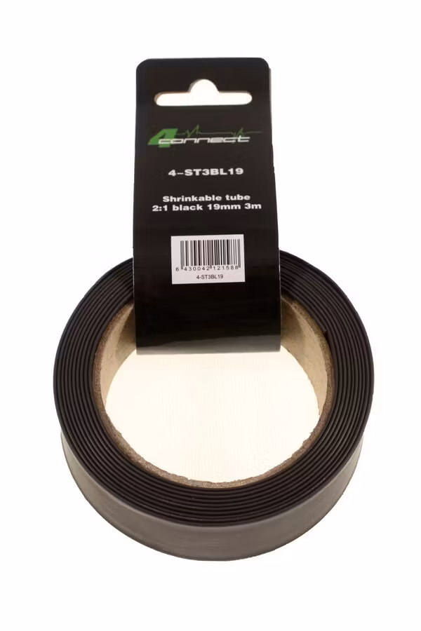 FOUR Connect 4-ST3BL19 shrink tube,  2:1 Black 19mm 3m