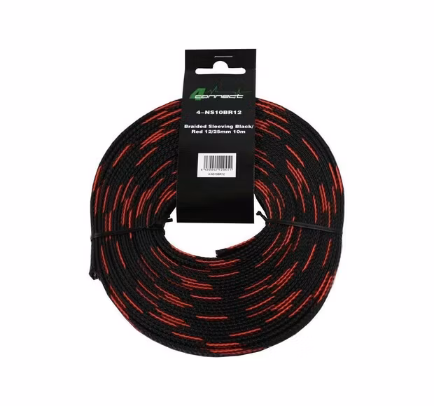 FOUR Connect 4-NS10BR12 nylonsock red/black 12/25mm 10m