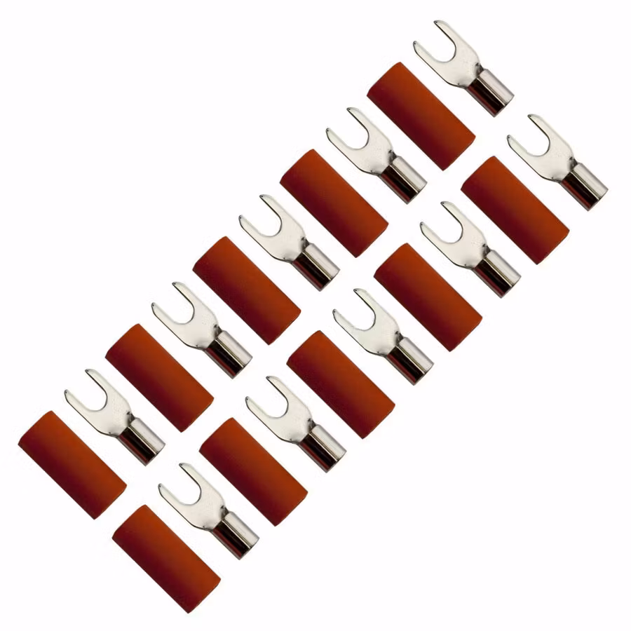 FOUR Connect 4-690825 M4 fork connector 6.0 mm², 10x Red