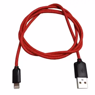 USB till Lightning kabel rödsvart