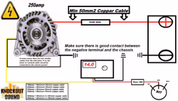 High Output Alternator 250 - 285amp - Adjustable voltage - VAG