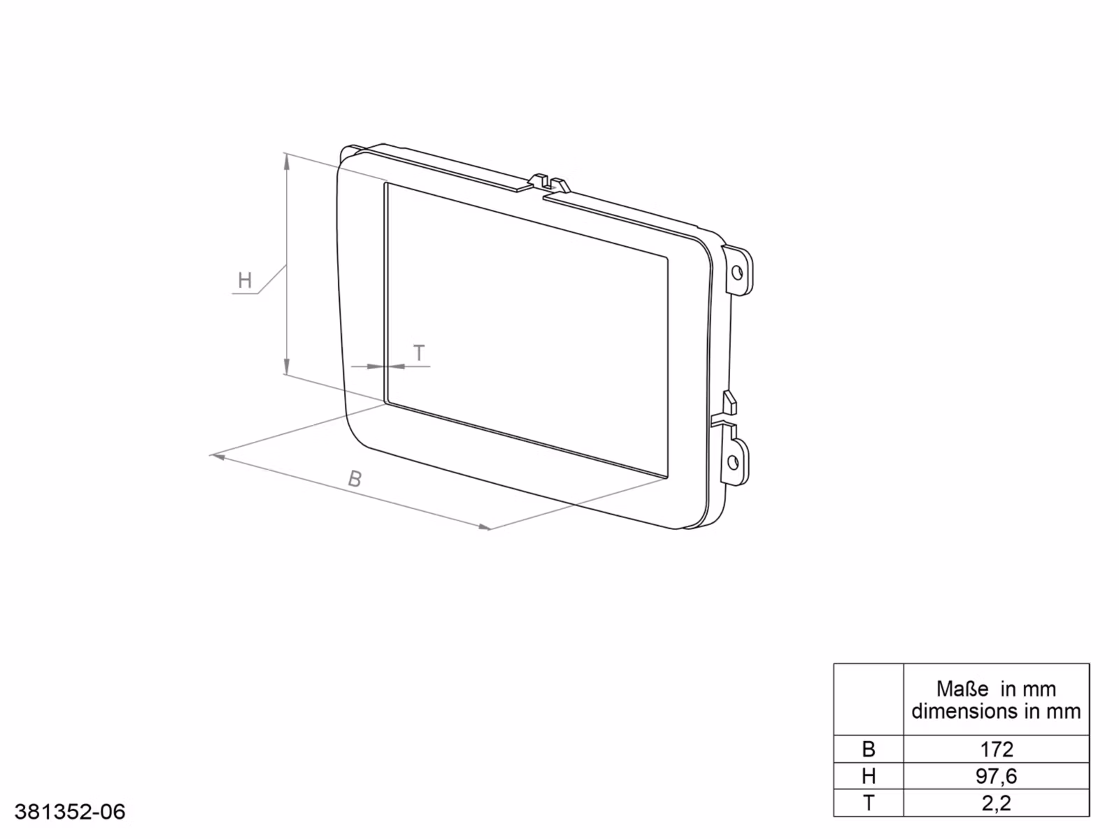 ACV Facia plate 2-DIN Volvo S60/V60/S70/V70/XC70 anthracite
