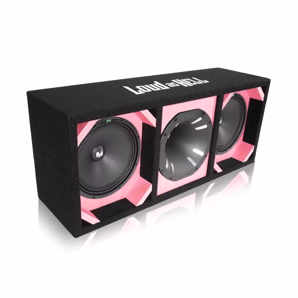 2x8" MM-80L Pro låda med Terror Horn (Rosa)