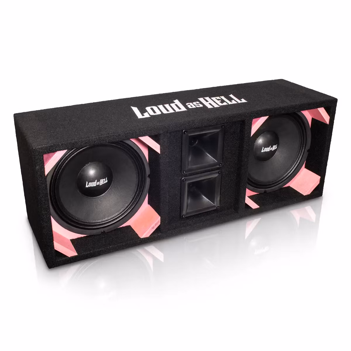 2x10" Chaos Pro låda (Rosa/Med Diskanter)