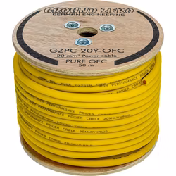 Ground Zero OFC virtakaapeli 20mm2 50m keltainen