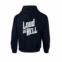 LOUD AS HELL Hoodie (Large/Svart)