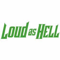 LOUD AS HELL dekal (Grön)