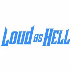 LOUD AS HELL dekal (Blå)