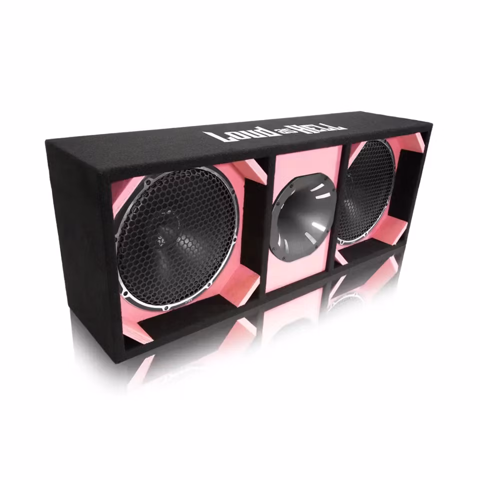 2x12" BDPRO12M - V9 Pro låda med Inferno Horn (Rosa)