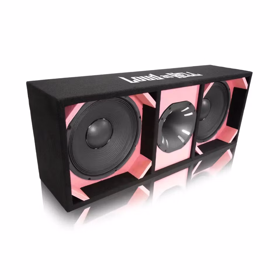 2x12" PA12/4 Pro låda med Inferno Horn (Rosa)