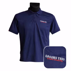 Ground Zero blue polo shirt with GZ logo M