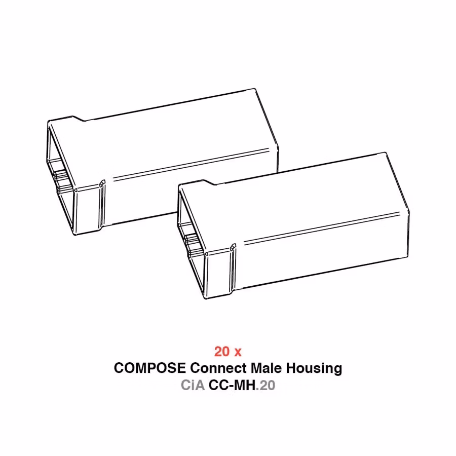 Helix CiA CC-MH.20 Male Housing Kit for COMPOSE Connect Plug connections