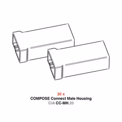 Helix CiA CC-MH.20 Male Housing Kit for COMPOSE Connect Plug connections