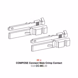 Helix CiA CC-MC.20 Male crimp contact kit for COMPOSE Connect Male Housings