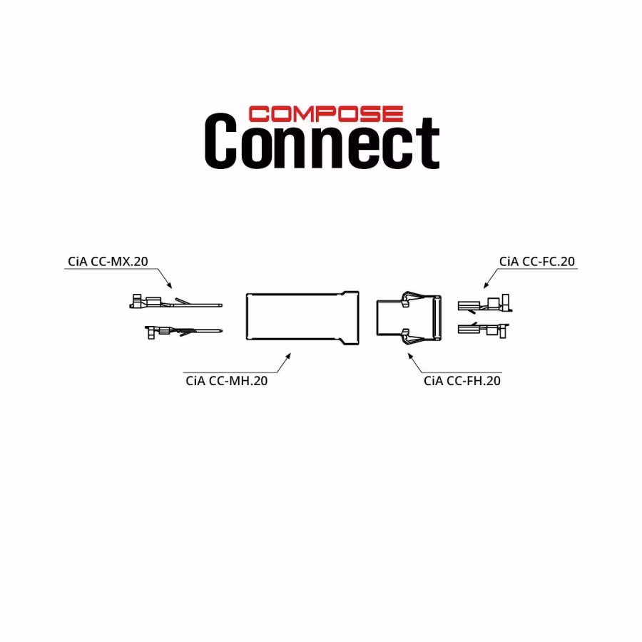Helix CiA CC-MC.20 Male crimp contact kit for COMPOSE Connect Male Housings