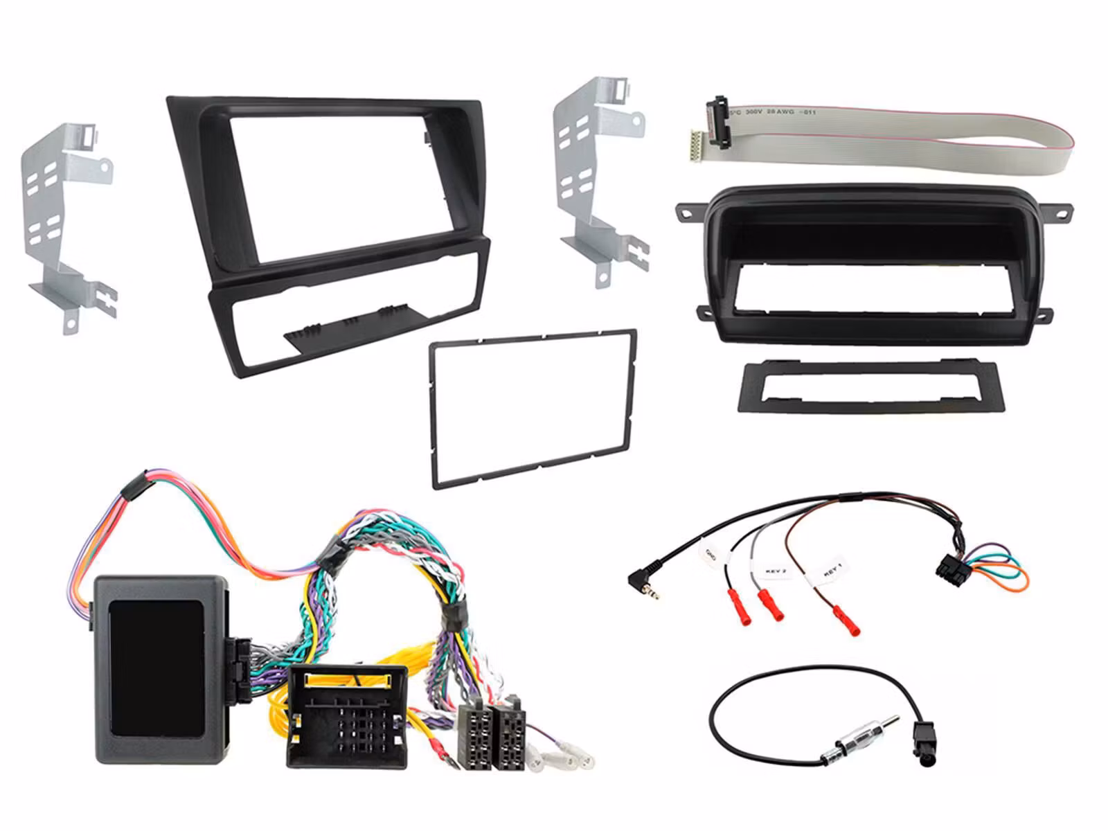 FOUR 2-DIN installation kit for BMW 3 Series (E90/E91/E92/E93 2005–2012)