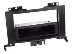 2-ISO facia plate with pocket Mercedes/VW black
