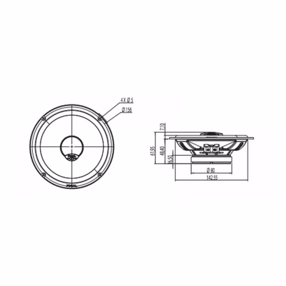 ICU165 Focal Universal | 2-Way Coaxial Car Speakers | 6.5" 165mm Woofer | Max 140w