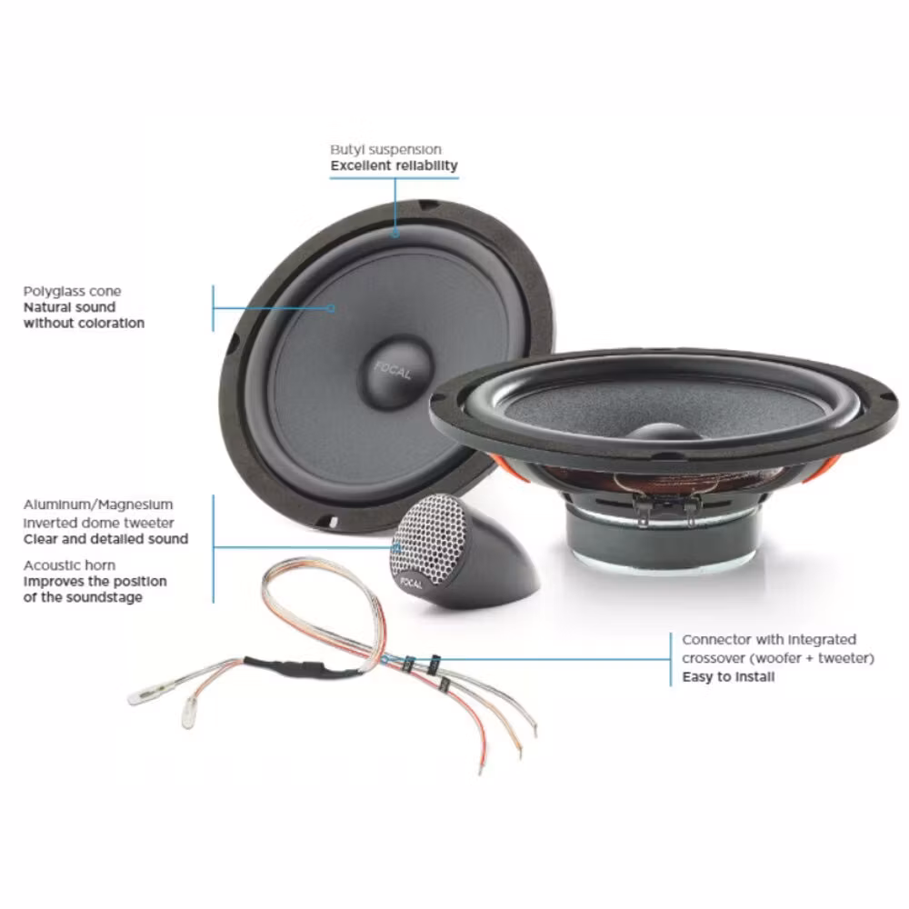 ISU200 Focal Universal | 2-Way Component Car Speakers | 8" 200mm Woofer | Max 160w