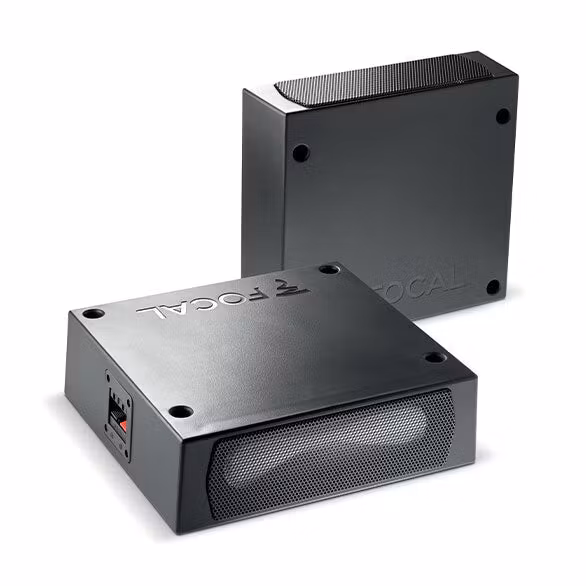 Focal ISUBTWIN 2 x Under Seat Car Subwoofer Speakers | 200W Maximum Power | Ultra-compact & Easy Installation