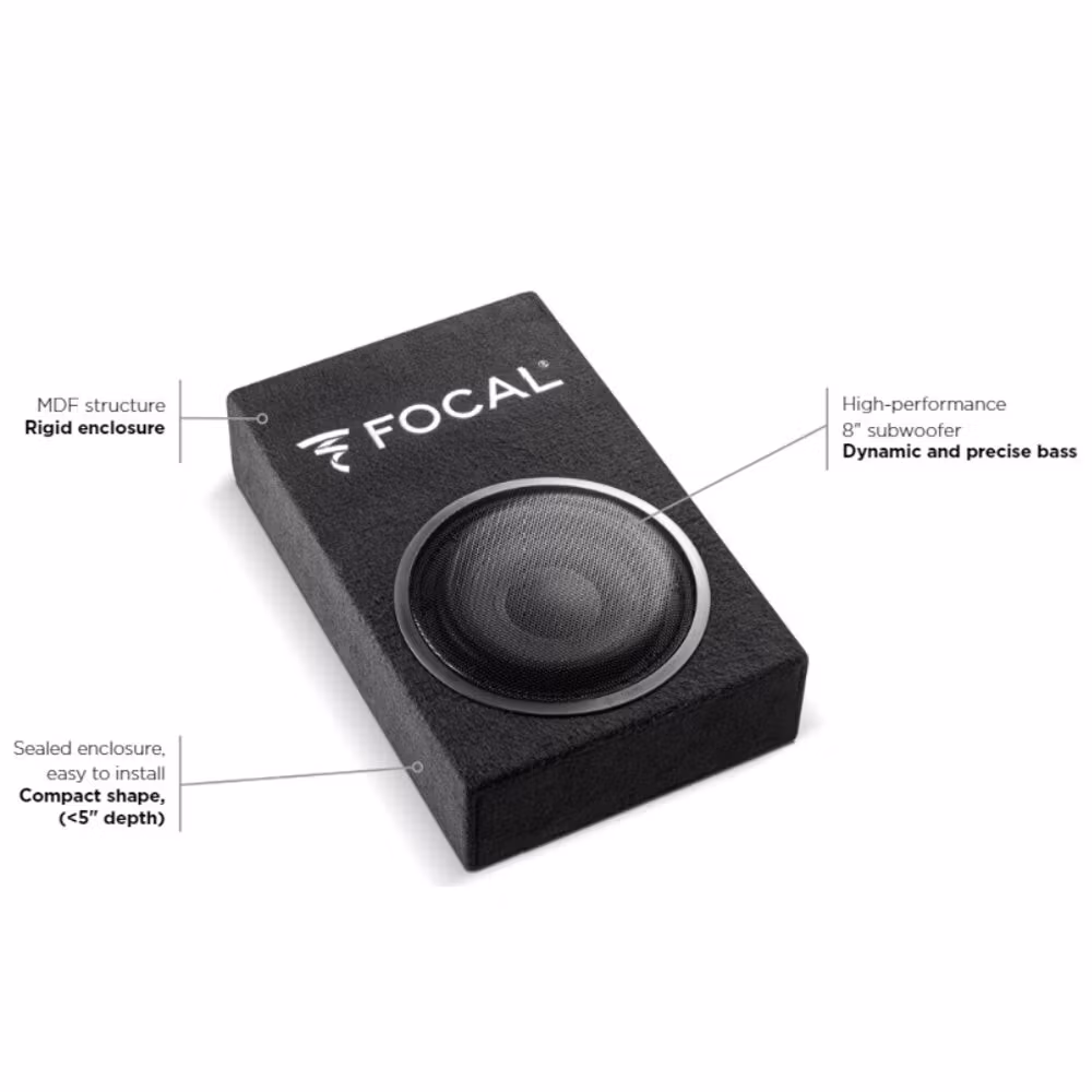 PSB200 Focal Passive Subwoofer Enclosure | Compact Sub | 8" 200mm Subwoofer | Max 250w
