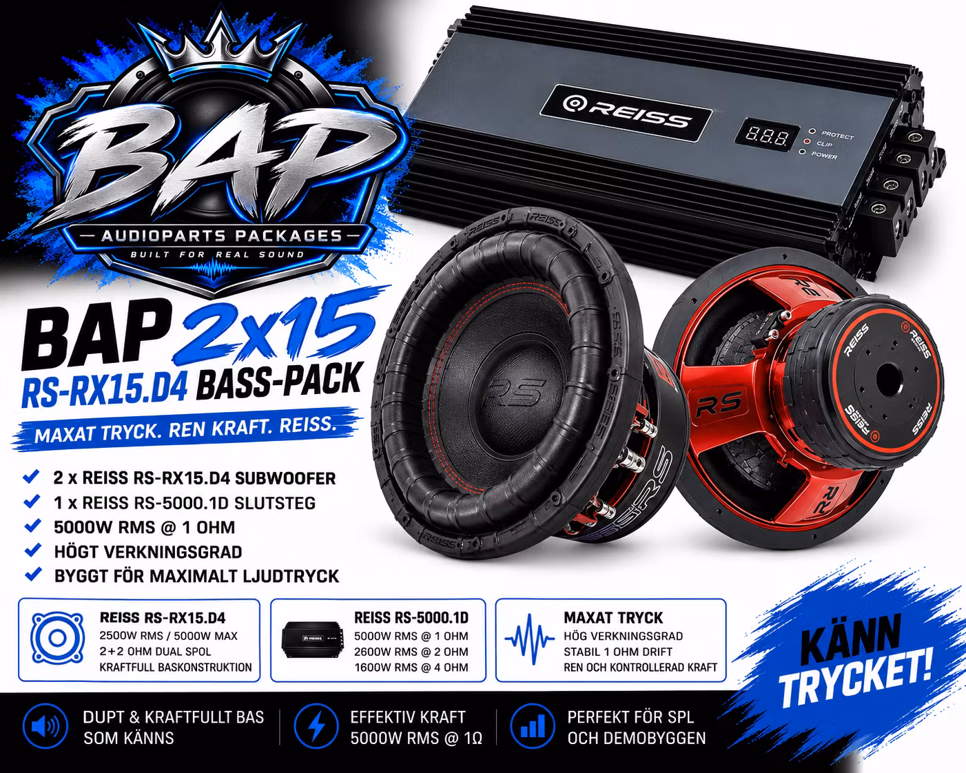 BAP 2x15 RX 5000W Bass-Pack