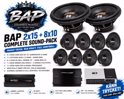 Produktbeskrivning – BAP 2x15 + 8x10 Complete Sound-Pack