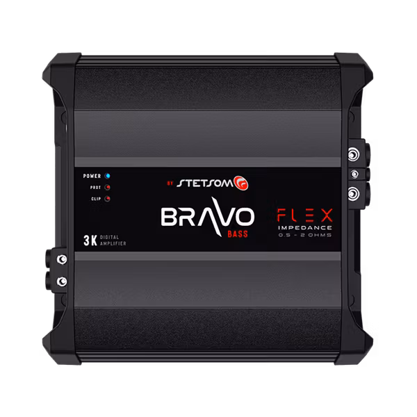 Stetsom BRAVO FLEX 3000W 0,5 - 2 Ohms Mono Car Amplifier