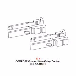 Helix CiA CC-MC.20 Male crimp contact kit for COMPOSE Connect Male Housings