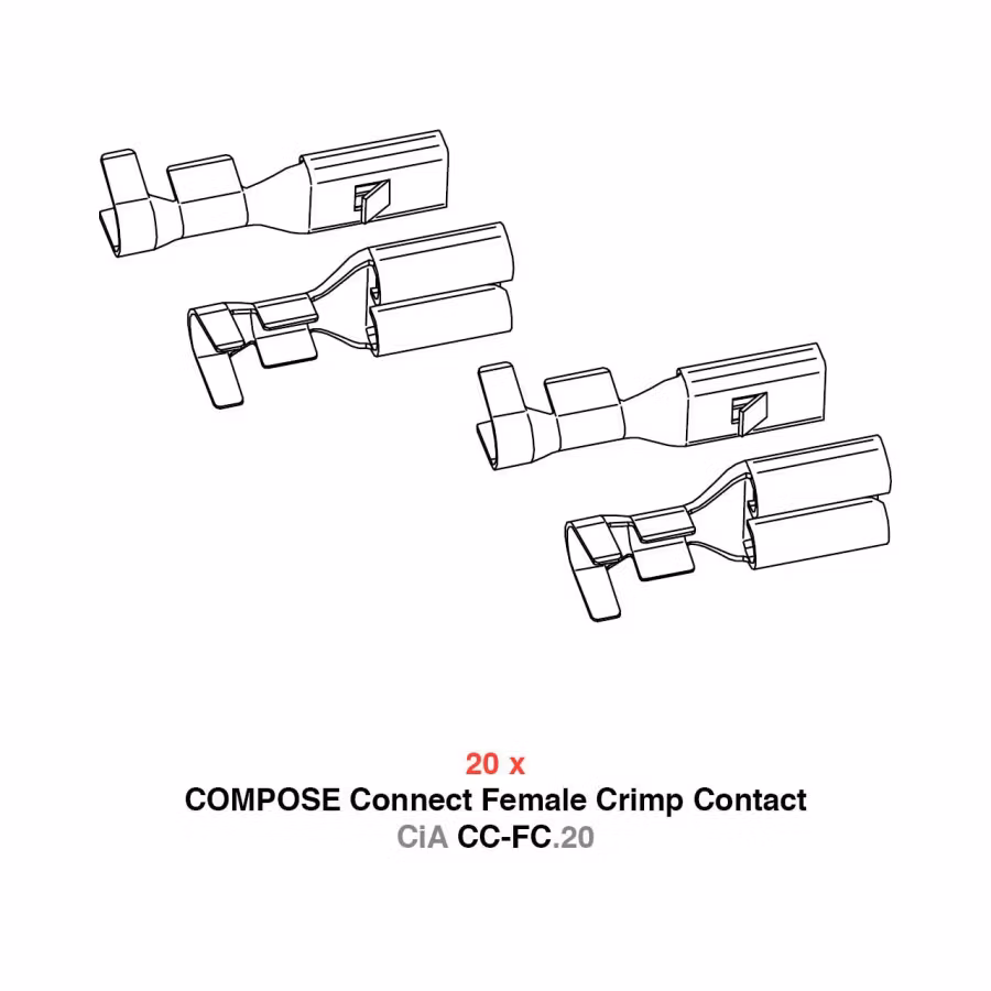 Female CiA CC-FC.20 crimp contact kit for COMPOSE Connect Female Housings